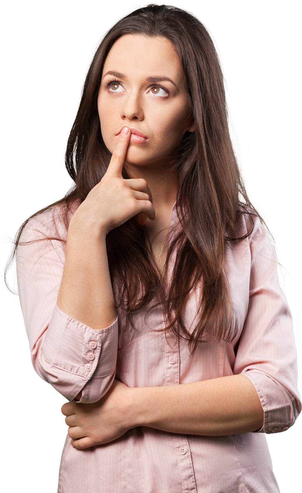 a woman with her lips