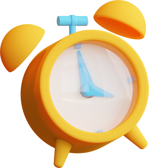 3D Traditional Wind-Up Alarm Clock
